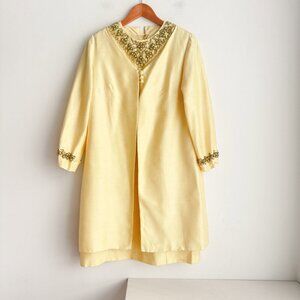 Vintage Adrian First Name in Dresses Sheath Dress + Blazer 2 Piece Set M